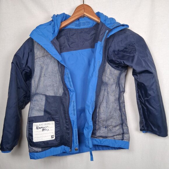 The North Face Hyvent Jacket Youth Boys XS 6 Blue Roll Away Hood Lightweight - Picture 6 of 16